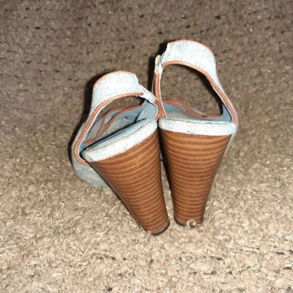 UGG-Hazel-Denim Blue-Platform Wedge Sandals/Shoes-Sz 5.5-Near Mint - Picture 5 of 7